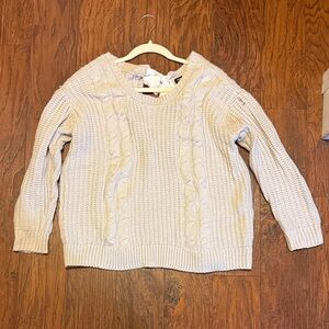 Torrid light beige Cable Knit Sweater
